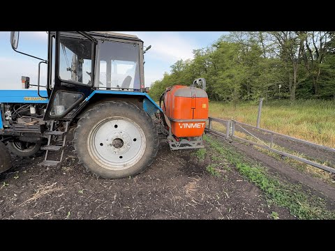 Перший пуск. Розпилення бомба - Обприскувач на 1000 л